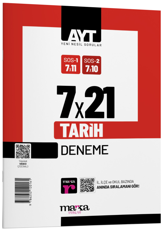 Marka Yayınları Ayt Tarih 7 Deneme Tamamı Video Çözümlü