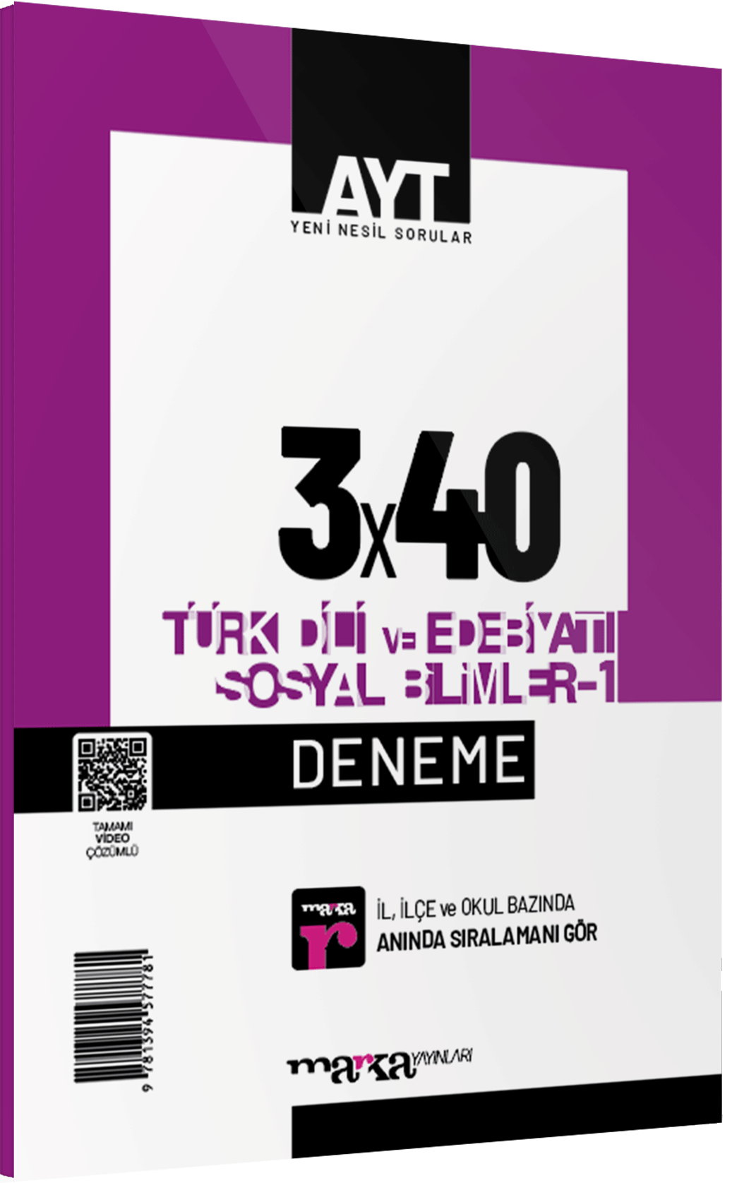 Marka Yayınları Ayt Türk Dili Ve Edebiyatı Sosyal Bilimler 1 3X40 Deneme