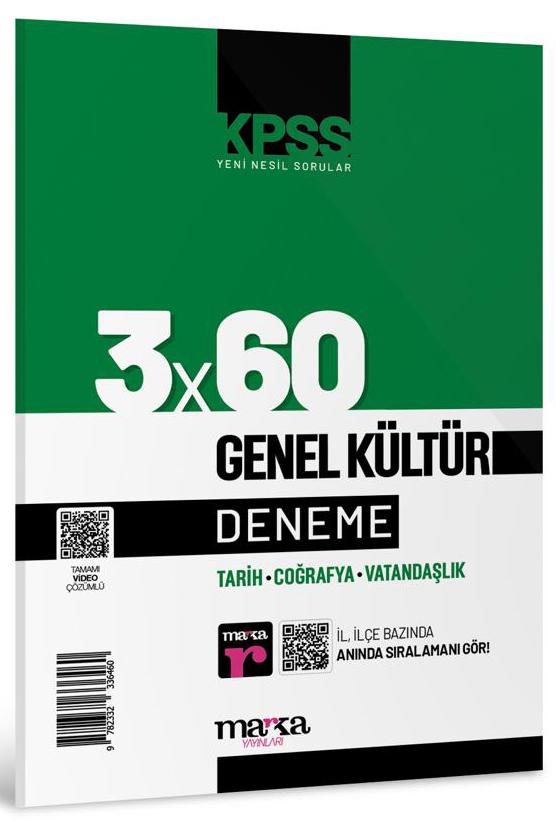 Marka Yayınları Kpss Genel Kültür 3X60 Deneme Sınavı