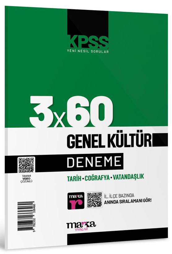 Marka Yayınları Kpss Genel Kültür 3X60 Deneme Sınavı