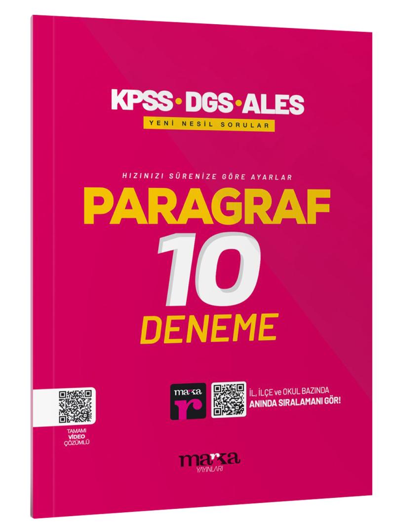Marka Yayınları  KPSS Paragraf Yeni Nesil 10 Deneme