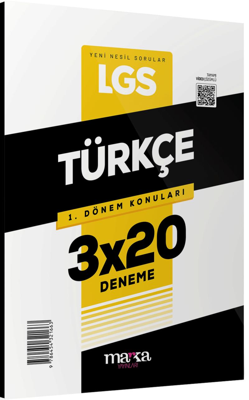 Marka Yayınları  Lgs 1.Dönem Konuları Türkçe 3 Deneme