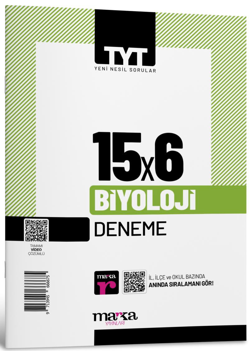 Marka Yayınları Tyt Biyoloji 15 Deneme Tamamı Video Çözümlü