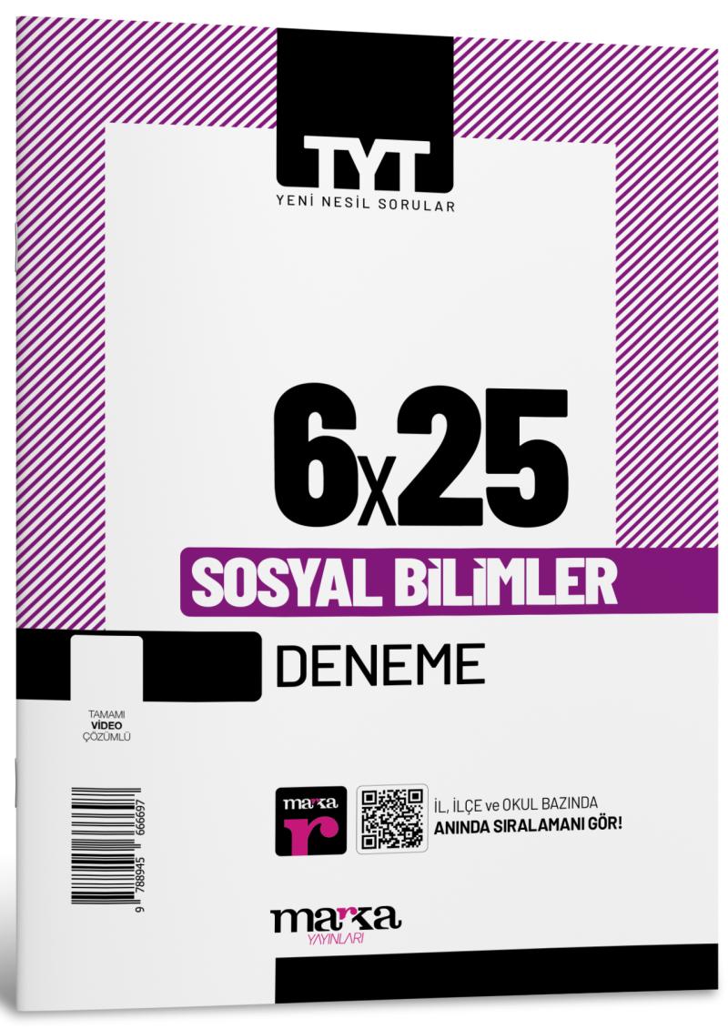 Marka Yayınları Tyt Sosyal Bilimler 6 Deneme Tamamı Video Çözümlü