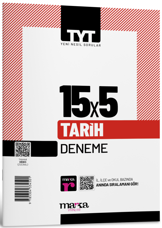 Marka Yayınları Tyt Tarih 15 Deneme Tamamı Video Çözümlü