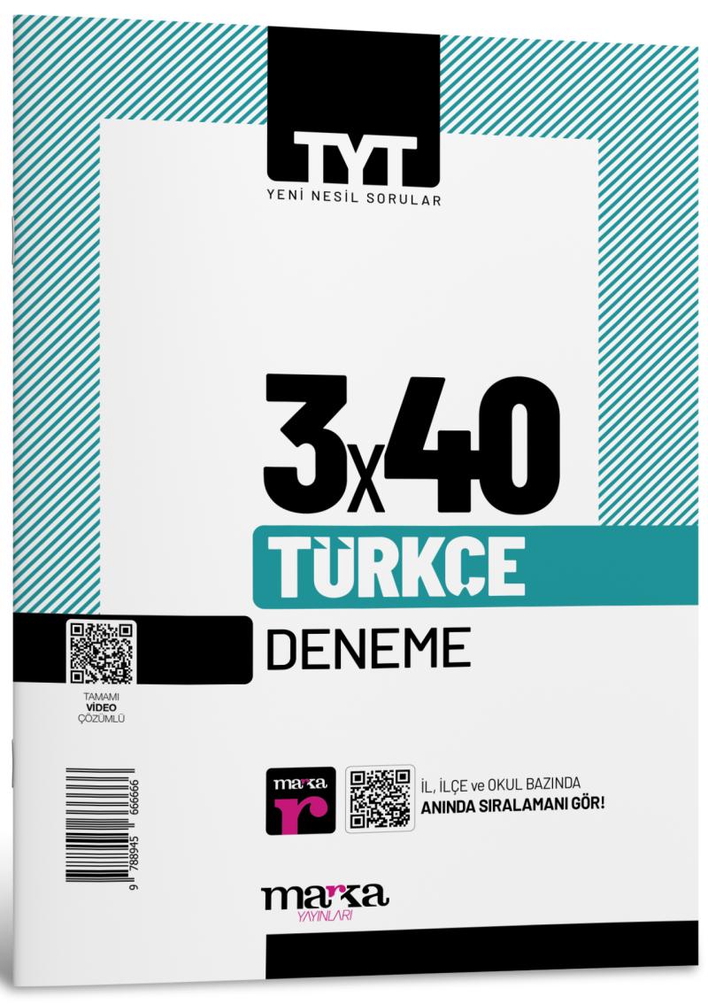 Marka Yayınları Tyt Türkçe 3 Deneme Tamamı Video Çözümlü