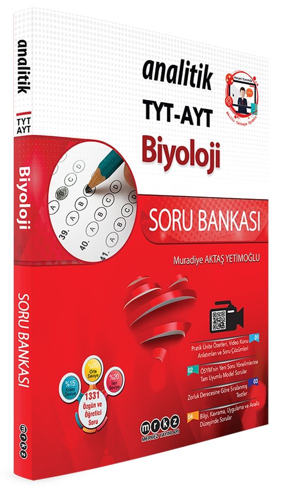 Merkez Yayınları Tyt Ayt Biyoloji Analitik Soru Bankası