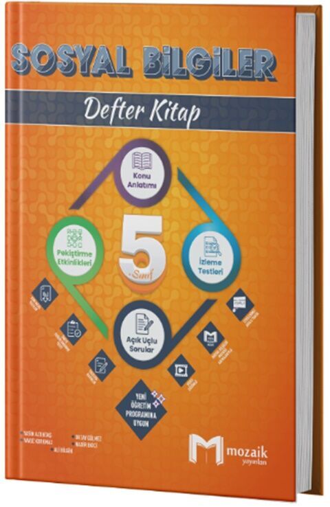 Mozaik Yayınları 5. Sınıf   Sosyal Bilgiler Defter Kitap