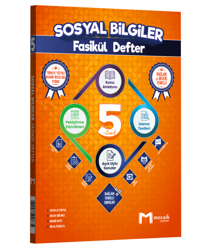 Mozaik Yayınları 5. Sınıf Sosyal Bilgiler Fasikül Defter