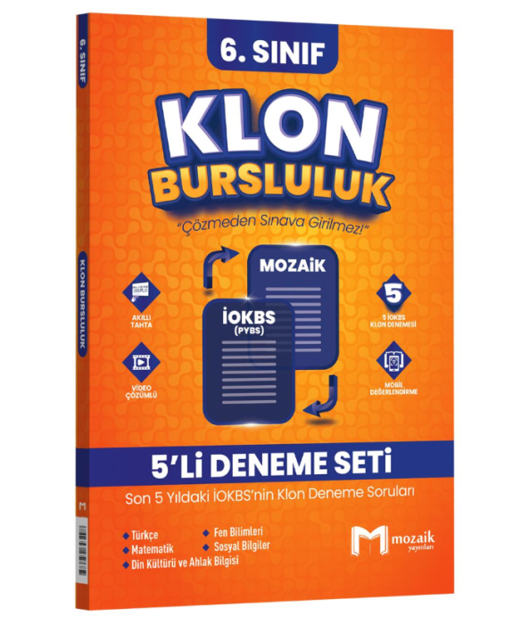 Mozaik Yayınları 6. Sınıf Klon 5 li Deneme Seti