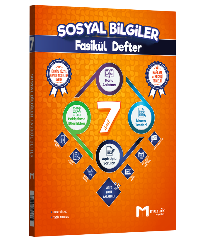 Mozaik Yayınları 7. Sınıf Sosyal Bilgiler Fasikül Defter