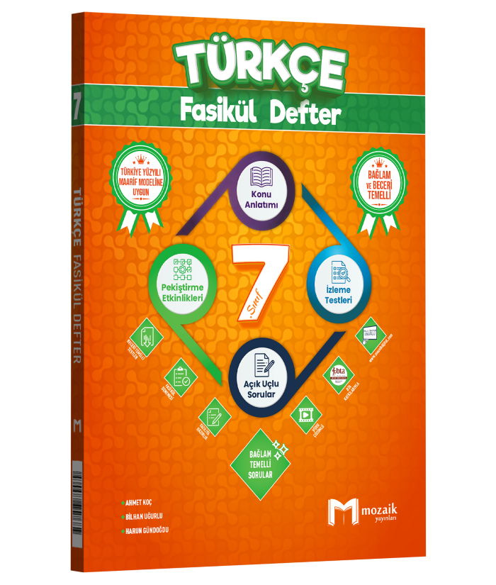 Mozaik Yayınları 7. Sınıf Türkçe Fasikül Defter