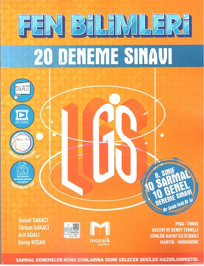 Mozaik Yayınları 8. Sınıf Lgs Fen Bilimleri 20 Deneme