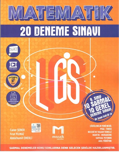 Mozaik Yayınları 8. Sınıf Lgs Matematik 20 Deneme Sınavı
