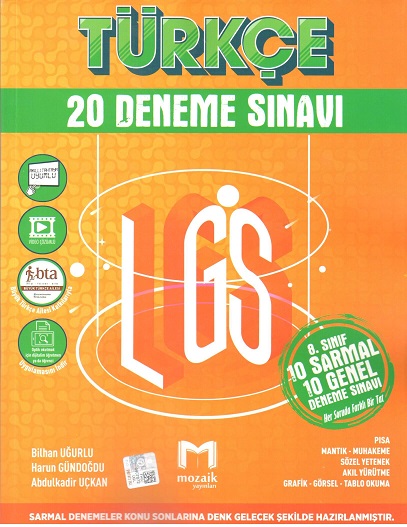 Mozaik Yayınları 8. Sınıf Lgs Türkçe 20 Deneme