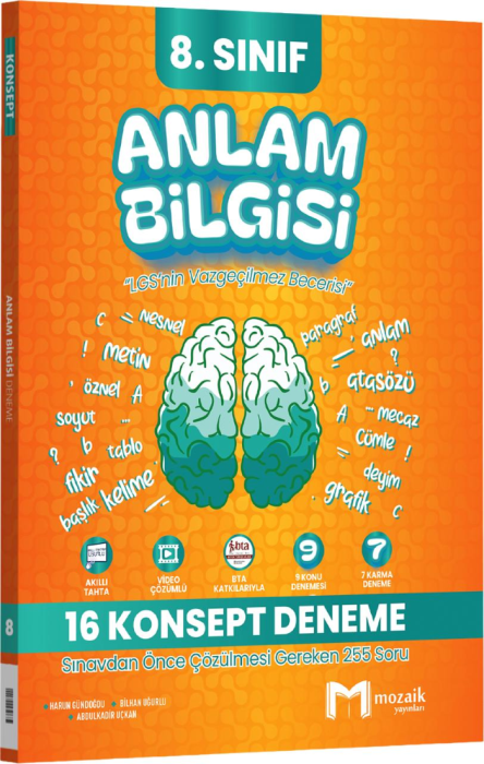 Mozaik Yayınları LGS 8. Sınıf Anlam Bilgisi 16 lı Konsept Deneme