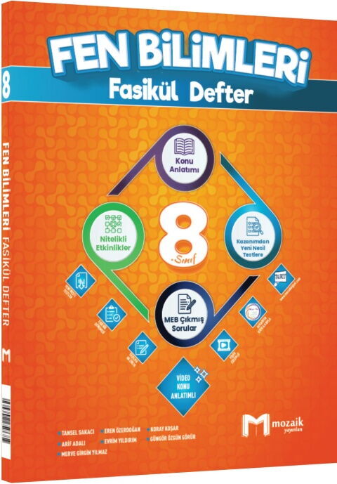 Mozaik Yayınları LGS 8. Sınıf Fen Bilimleri Fasikül Defter