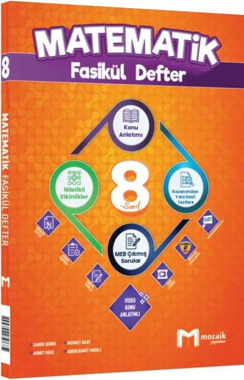 Mozaik Yayınları LGS 8. Sınıf Matematik Fasikül Defter