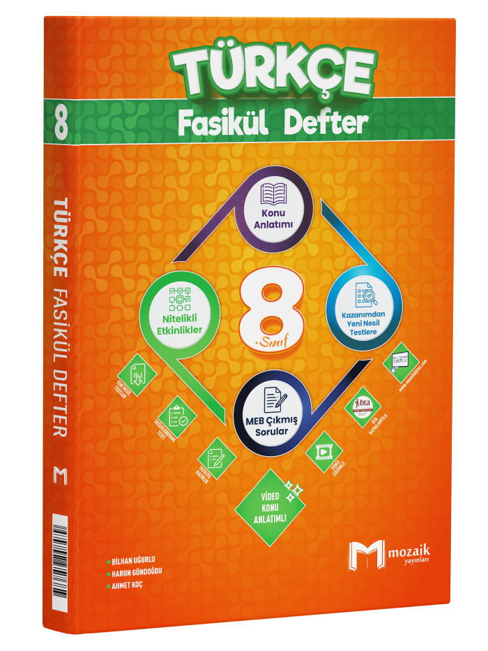 Mozaik Yayınları LGS 8. Sınıf Türkçe Fasikül Defter