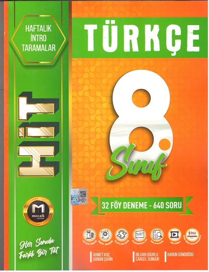 Mozaik Yayınları LGS 8. Sınıf Türkçe Hi̇t 32 Deneme