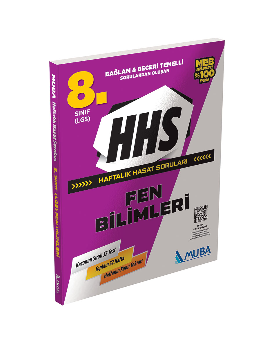 Muba Yayınları LGS 8. Sınıf Fen Bilimleri Haftalık Hasat Soruları