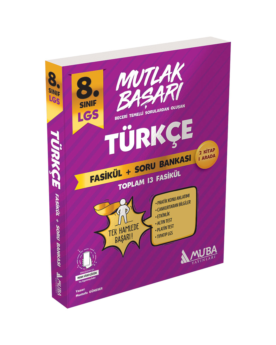Muba Yayınları LGS 8. Sınıf Türkçe Mutlak Başarı Fasikül Soru Bankası