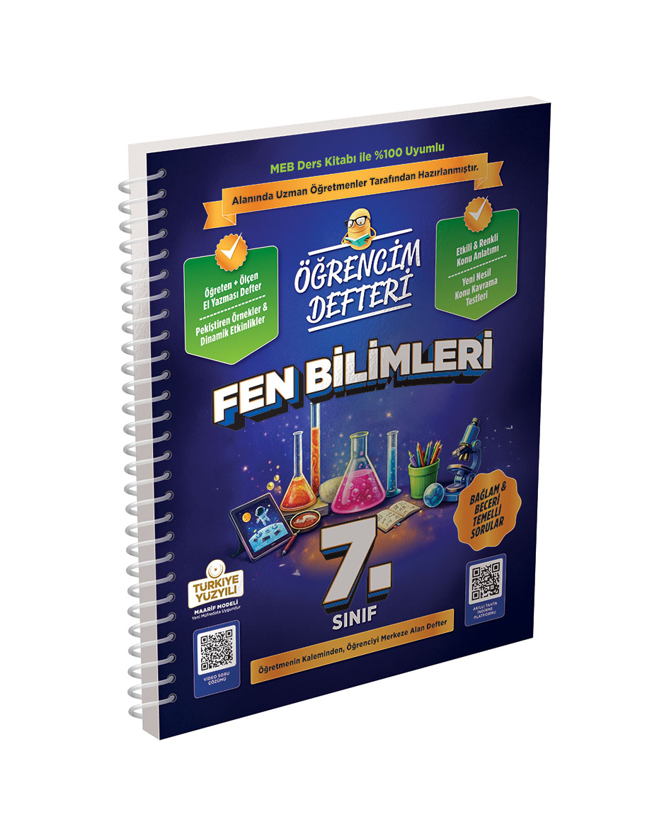 Murat Yayınları 7. Sınıf Fen Bilimleri Öğrencim Defteri
