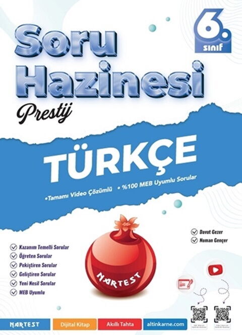 Nartest Yayınları 6. Sınıf Türkçe Prestij Soru Hazinesi
