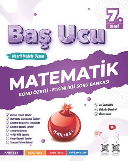 Nartest Yayınları 7. Sınıf Matematik Baş Ucu Kitabı Maarif Modeli
