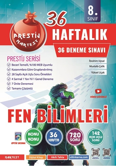 Nartest Yayınları LGS 8. Sınıf Haftalık Fen Bilimleri Denemeleri