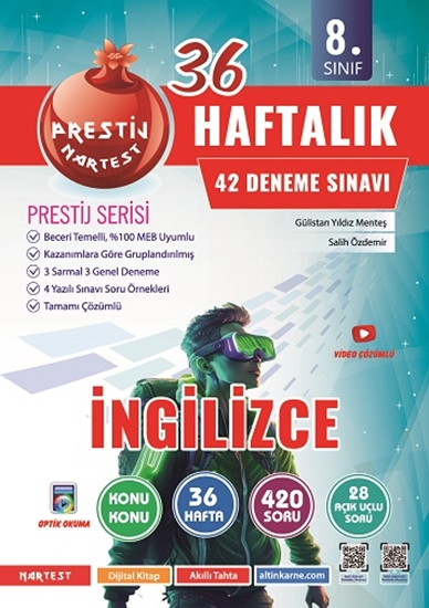Nartest Yayınları LGS 8. Sınıf Haftalık İngilizce Denemeleri