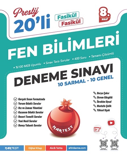 Nartest Yayınları LGS 8. Sınıf Prestij Fen Bilimleri 20 Deneme