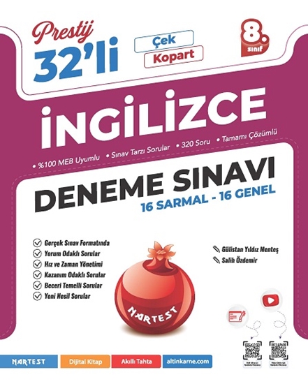 Nartest Yayınları LGS 8. Sınıf Prestij İngilizce 32 Deneme