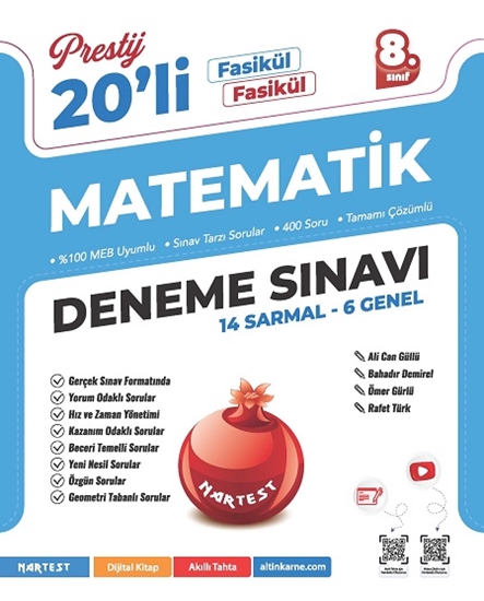 Nartest Yayınları LGS 8. Sınıf Prestij Matematik 20 Deneme