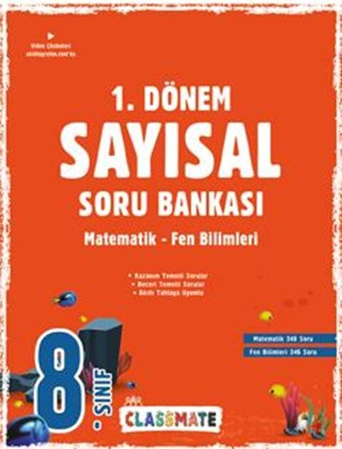 Okyanus Yayınları Lgs 8. Sınıf Classmate 1. Dönem Sayısal Soru Bankası