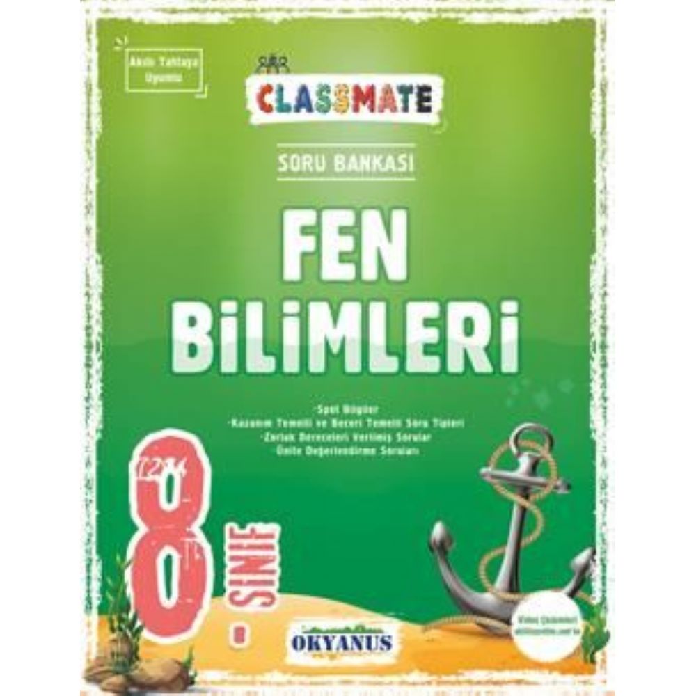 Okyanus Yayınları Lgs 8. Sınıf Classmate Fen Bilimleri Soru Bankası