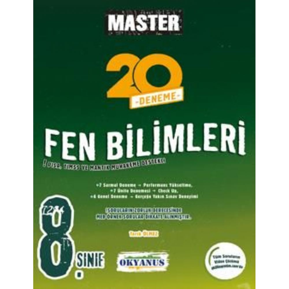 Okyanus Yayınları Lgs 8. Sınıf Master 20 Fen Bilimleri Denemesi