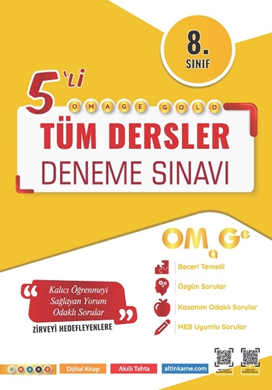 Omage Yayınları LGS 8. Sınıf 5 Tüm Dersler Deneme Sınavı