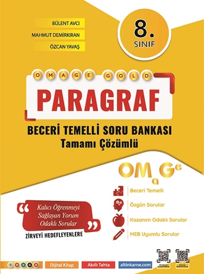 Omage Yayınları LGS 8. Sınıf Omage Gold Paragraf Soru Bankası