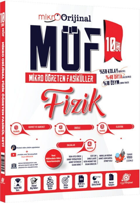 Orijinal Mikro 10. Sınıf Fizik MÖF Mikro Öğreten Fasiküller