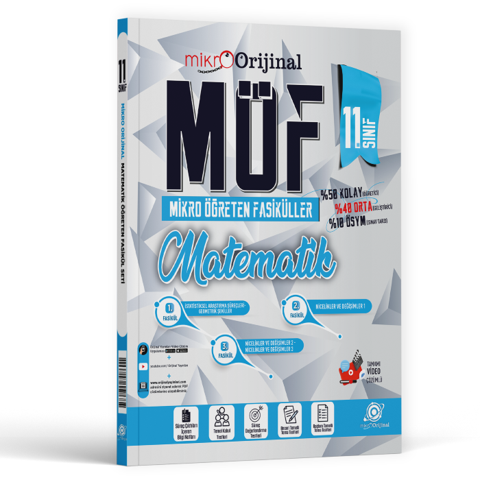 Orijinal Mikro 11. Sınıf Matematik MÖF Mikro Öğreten Fasikül Set