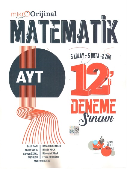 Orijinal Mikro Ayt Matematik 12 Deneme Sınavı