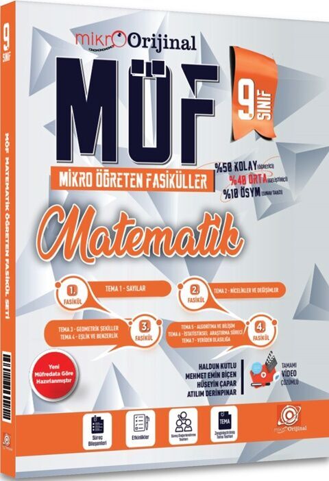 Orijinal Yayınları Mikro 9. Sınıf  Matematik MÖF Mikro Öğreten Fasiküller