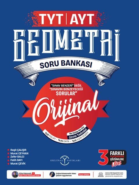 Orijinal Yayınları Tyt Ayt Geometri Soru Bankası