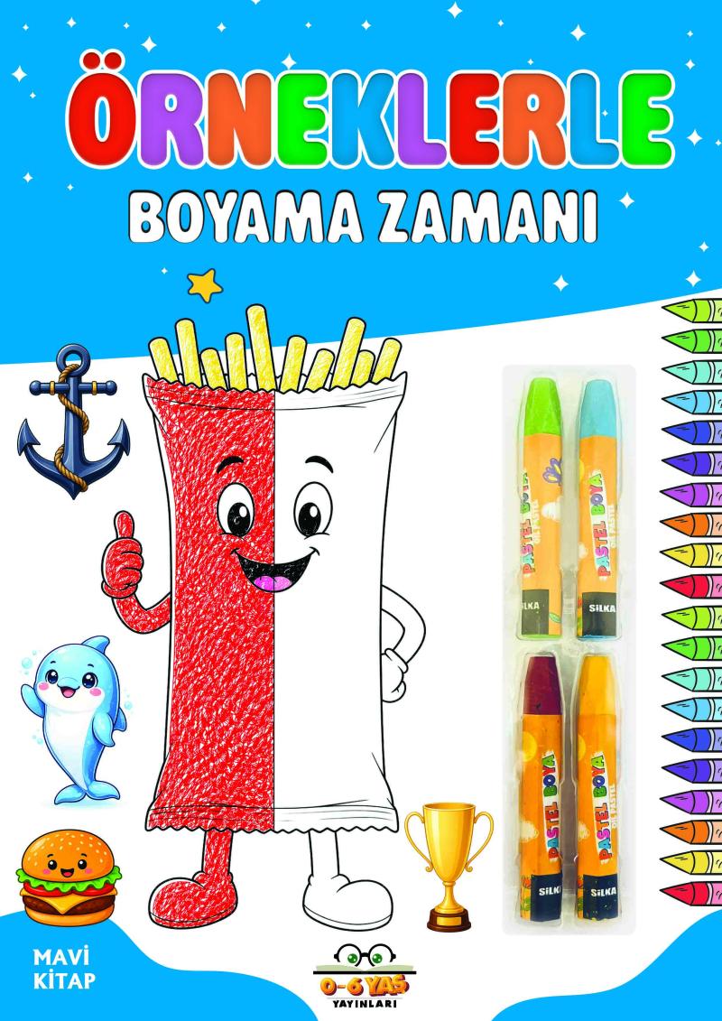 Örneklerle Boyama Zamanı - Mavi Kitap
