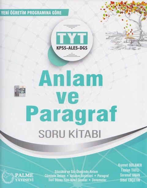 Palme Yayınları TYT KPSS ALES DGS Anlam ve Paragraf Soru Kitabı