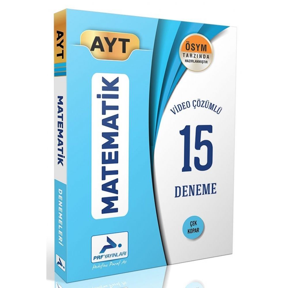 Paraf Yayınları Ayt Matematik Video Çözümlü 15 Deneme