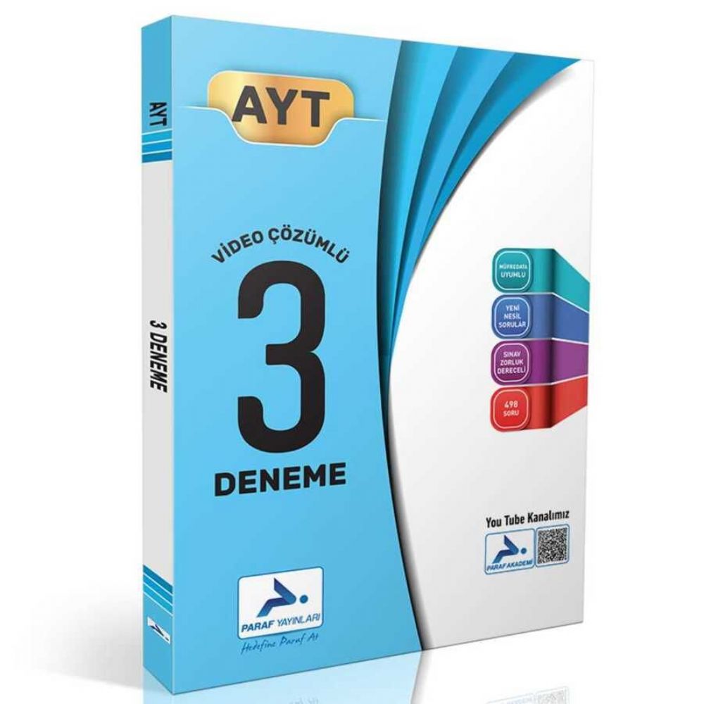 Paraf Yayınları Ayt Video Çözümlü 3 Fasikül Deneme