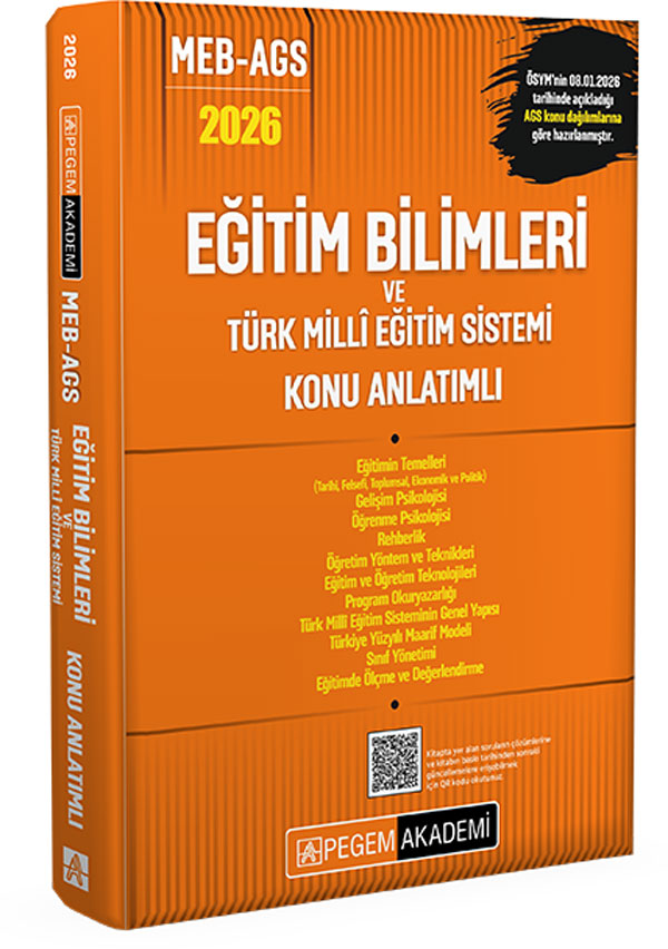 Pegem Yayınları 2026 MEB AGS Eğitim Bilimleri Konu Anlatımlı