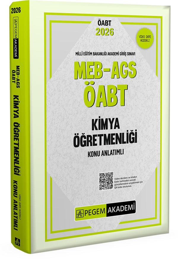 Pegem Yayınları 2026 MEB AGS ÖABT Kimya Öğretmenliği Konu Anlatımlı